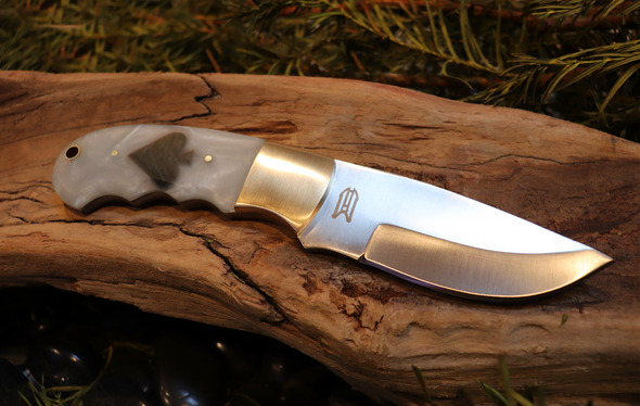 Heart & Spade Skinner, Handmade, Full Tang, Fixed Blade, Stainless Steel, Hunting knife