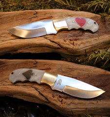 Heart & Spade Skinner, Handmade, Full Tang, Fixed Blade, Stainless Steel, Hunting knife