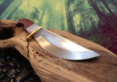 Big Belly Bowie, Purpleheart Hardwood, Bowie Knife, Handmade in USA, Stainless Steel, Bowie Knife