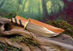 Blue Gill Bowie, Bowie Knife, Handmade, High Carbon Steel, Oak Handle, Resin Inlay knife, PNW