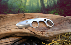 The Dueler's Point, EDC Knife with Finger Hole, 1095 High Carbon Steel Blade