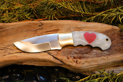 Heart & Spade Skinner, Handmade, Full Tang, Fixed Blade, Stainless Steel, Hunting knife