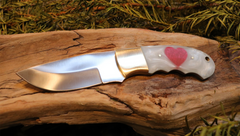 Heart & Spade Skinner, Handmade, Full Tang, Fixed Blade, Stainless Steel, Hunting knife