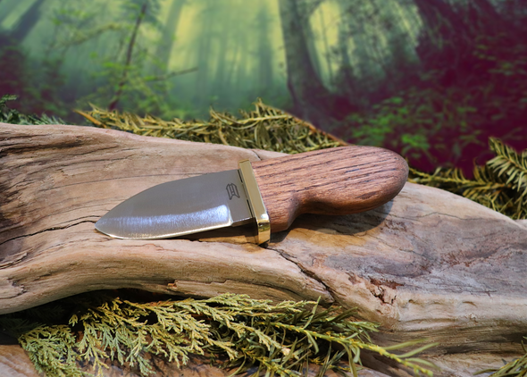 Baby Squatch Tooth, Fixed Blade Knife, 1095 High Carbon Steel Blade, Handmade Knife