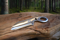 Pocket Sax EDC Fixed Blade Knife, 1095 High Carbon Steel, Handmade