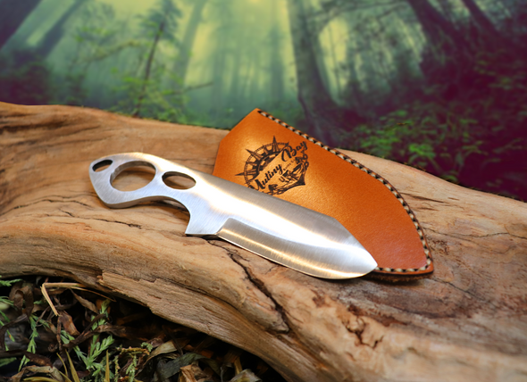 Little Baddy Backup EDC Fixed Blade Knife, 1095 High Carbon Steel