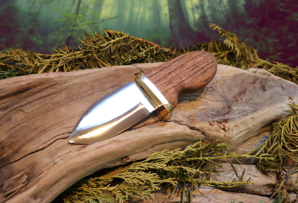 Baby Squatch Tooth, Fixed Blade Knife, 1095 High Carbon Steel Blade, Handmade Knife