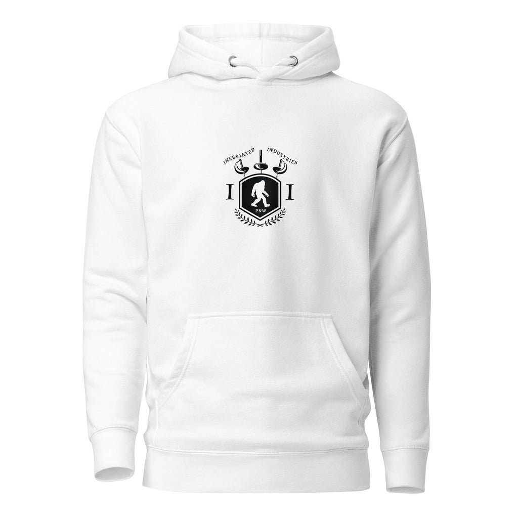 Sasquatch Big Foot Inebriated Industries Coat of Arms Hoodie Sweatshirt